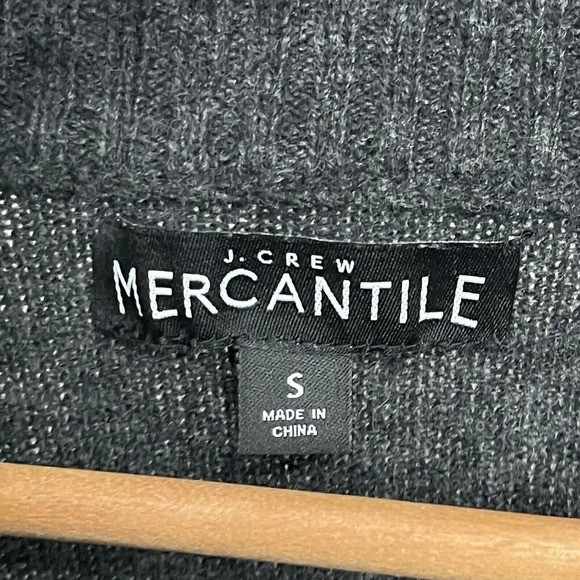 J. Crew Mercantile1/4 Zip Mock Neck Lambswool Blend Sweater Size Small - Picture 3 of 6